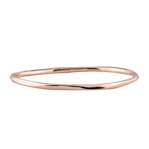 IPPOLITA ROSÉ GOLD PLATED STERLING SILVER SQUIGGLE BANGLE BRACELET - Picture 2 of 7